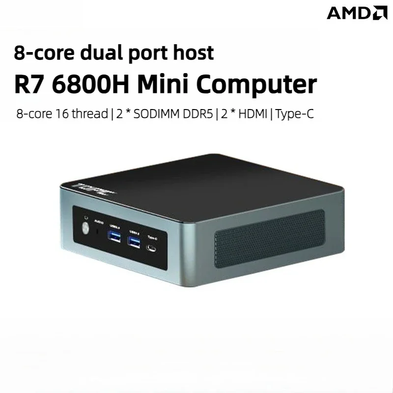 Mini PC AMD Ryzen 9 6900HX ES 7 6800H ES 8Core 2*DDR5 2*LAN 2.5G NVMe USB4 Windows 11 WiFi6 BT5.2 Mini Gaming Desktop Computer