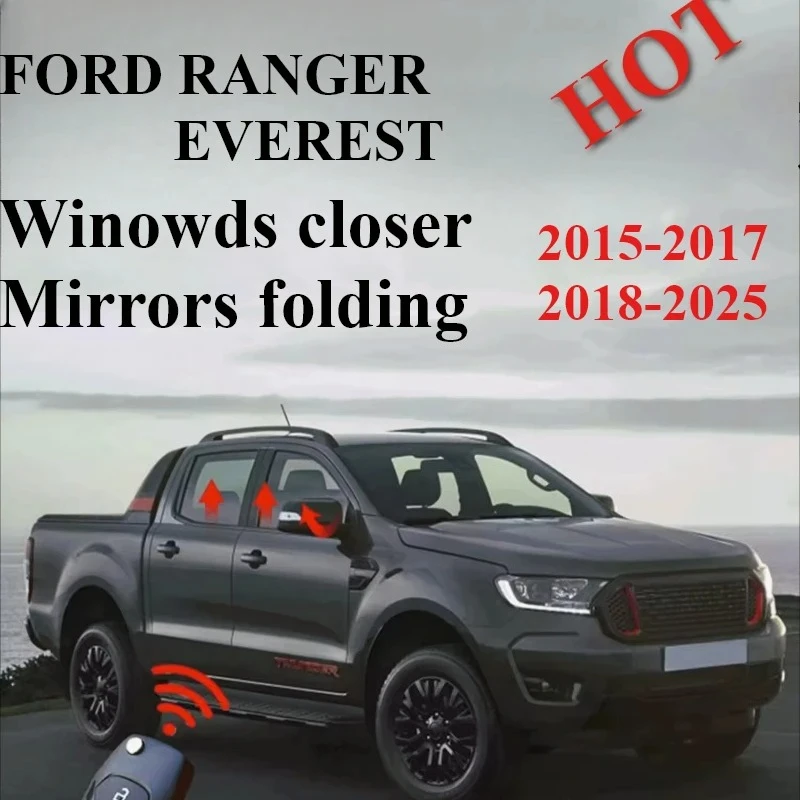 Intelligent Windows Closer Auto Folding Mirror & Auto Window Closer Module for Ford Ranger EVEREST 2015-24  | Plug & Play |