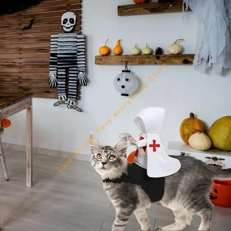 

Funny Pet Cosplay Killers Theme 3D Knight Halloween Suitable for Cats and Dogs 55KF
