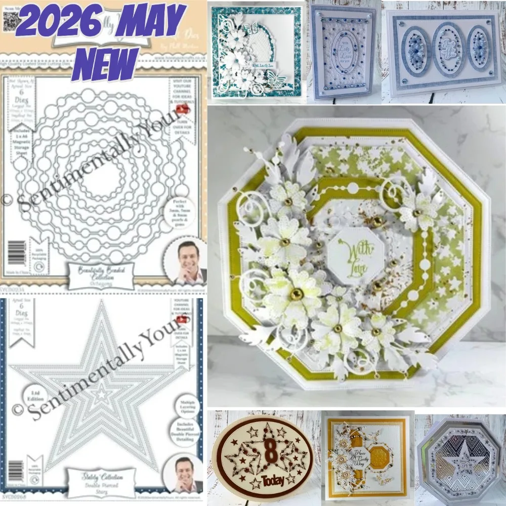 Pentagramm Metall-Stanzformen Neuheit 2026 DIY-Formen Scrapbooking Papierherstellung Stanzschablonen Bastelzubehör Handgemachte Dekoration
