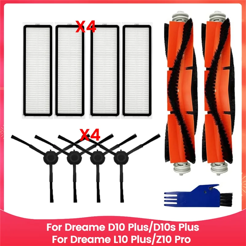 

A02F-For Dreame D10 Plus/D10s Plus For Dreame L10 Plus/Z10 Pro Vacuum Cleaner Main Side Brush Hepa Filters