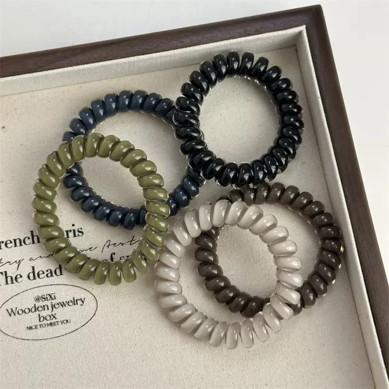 Fascia per capelli linea telefonica: texture gelatinosa multicolore, alta elasticità senza cuciture, copricapo da donna versatile e alla moda