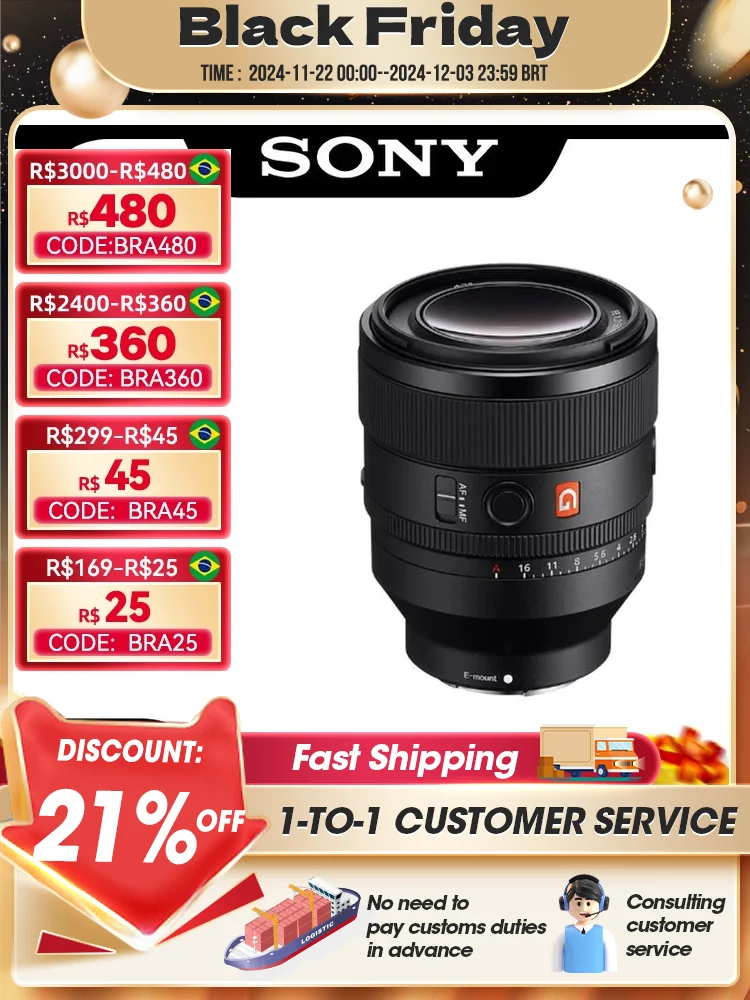 Sony 50mm F1.2 GM Standard Prime Lens Large Aperture Mirrorless Camera Lens For A6000 A6300 A6400 A7 III SEL50F18F/2