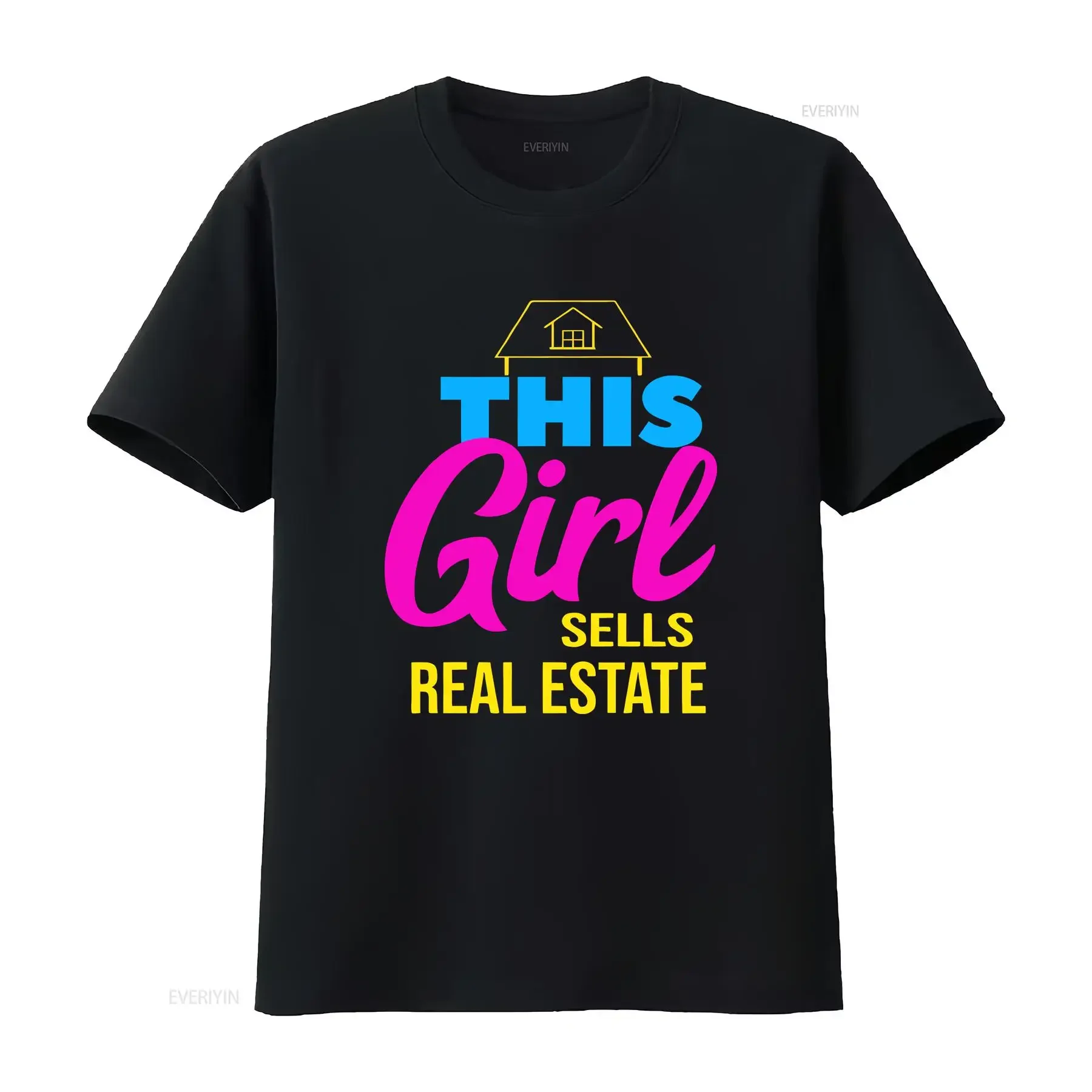 Real Estate T Shirt Agent Hunting House This Girl Sells  vintage Washed Unisex fashion Breathable homme graphic Comfortable