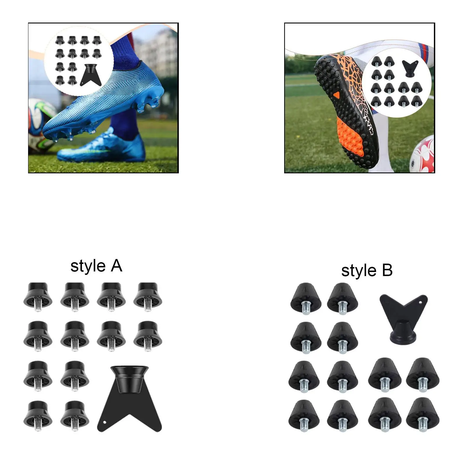 

Сменные конические нейлоновые шипы для футбольных бутс, набор для спортивной обуви, для футбола, легкой атлетики, для молодежи, размер M