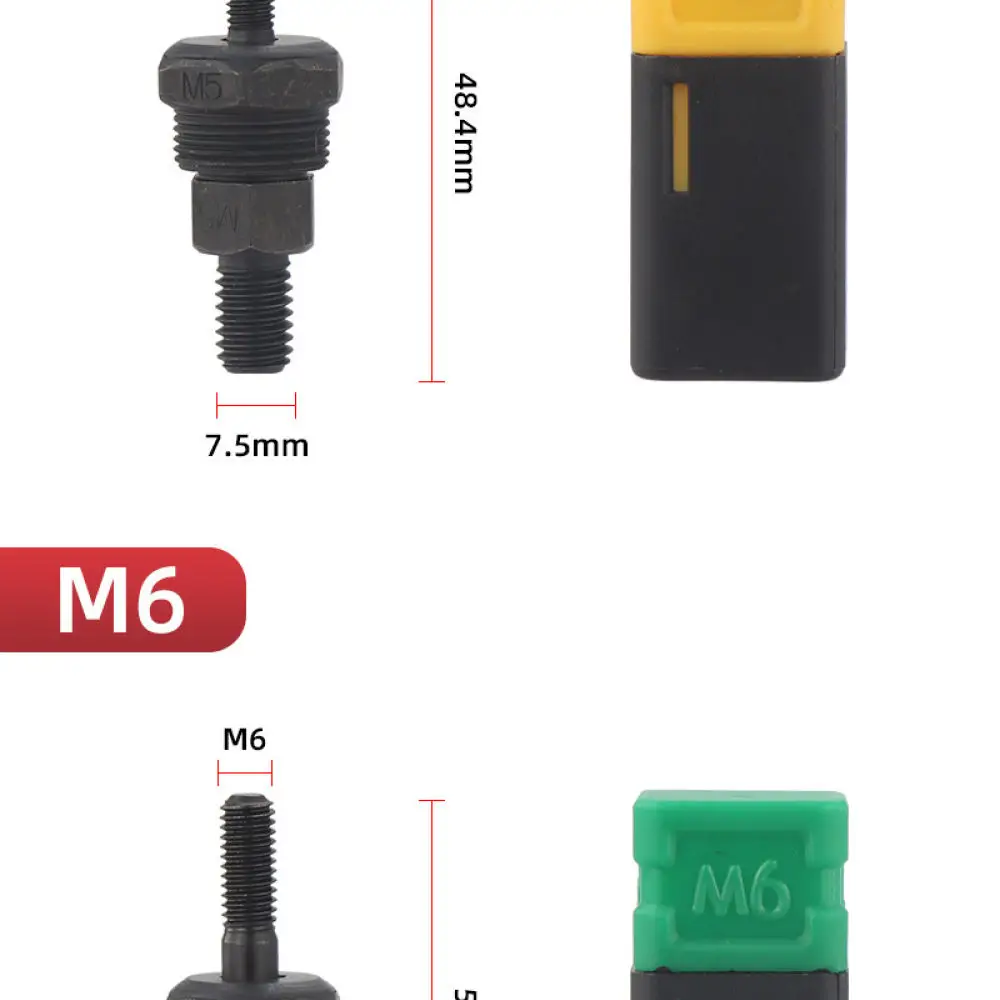 Manual Rivet Nut Tool Automotive Repair Hand Riveter Set Metric Imperial Thread Insert Setter M3 M12 Fastener Accessory