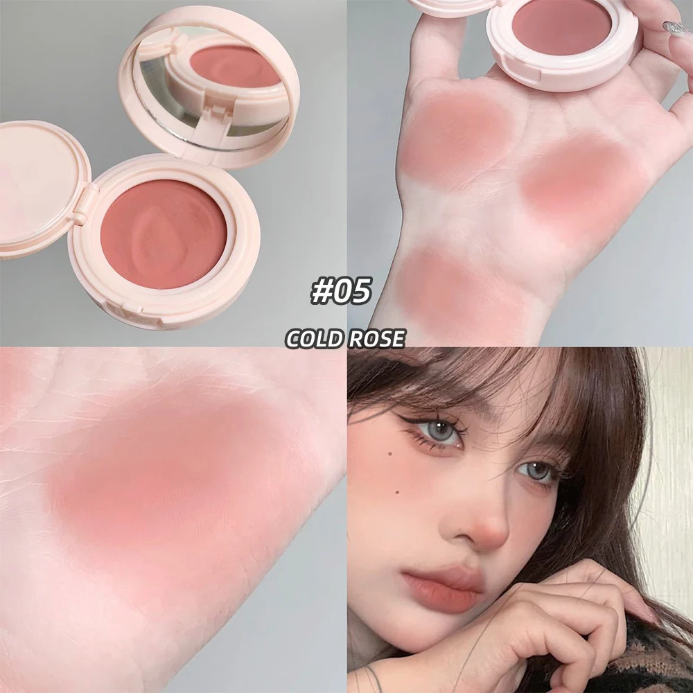 Cushion Blush Cream Face Makeup Blusher Pink Natural Cheek Tint Blush Nude Rouge Cushion Cosmetic Matte Rose Idol Makeup