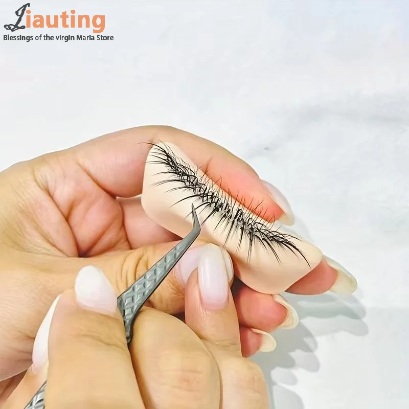1 pz modello in silicone per pratica ciglia con estensioni ciglia realistiche, strumento riutilizzabile per l'estensione delle ciglia