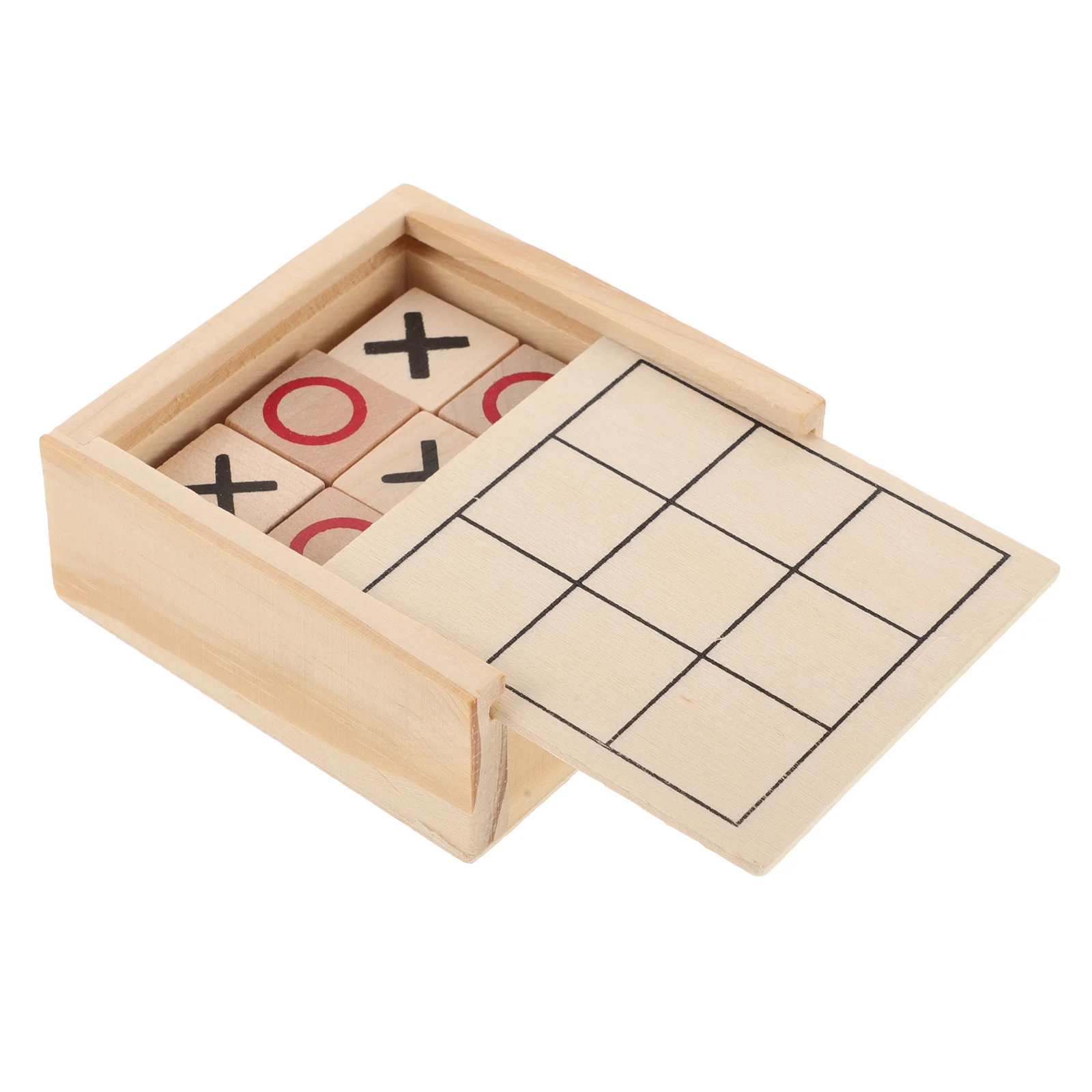 

Wooden Boxed Office Child Kids Toys Coffee Table Desk Xo Chess Board Puzzle Game