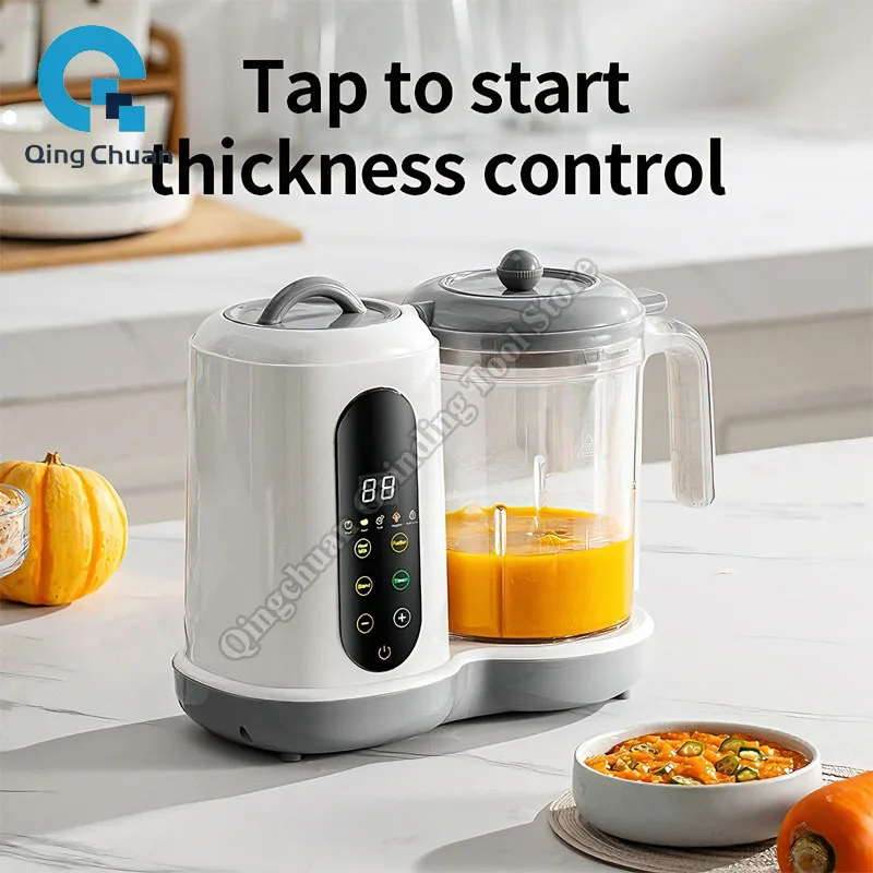 Baby Food Maker Multifunctional Steamer Food Mills Puree Blender Milk Warmer With Temp Display Baby Food Processor Machine