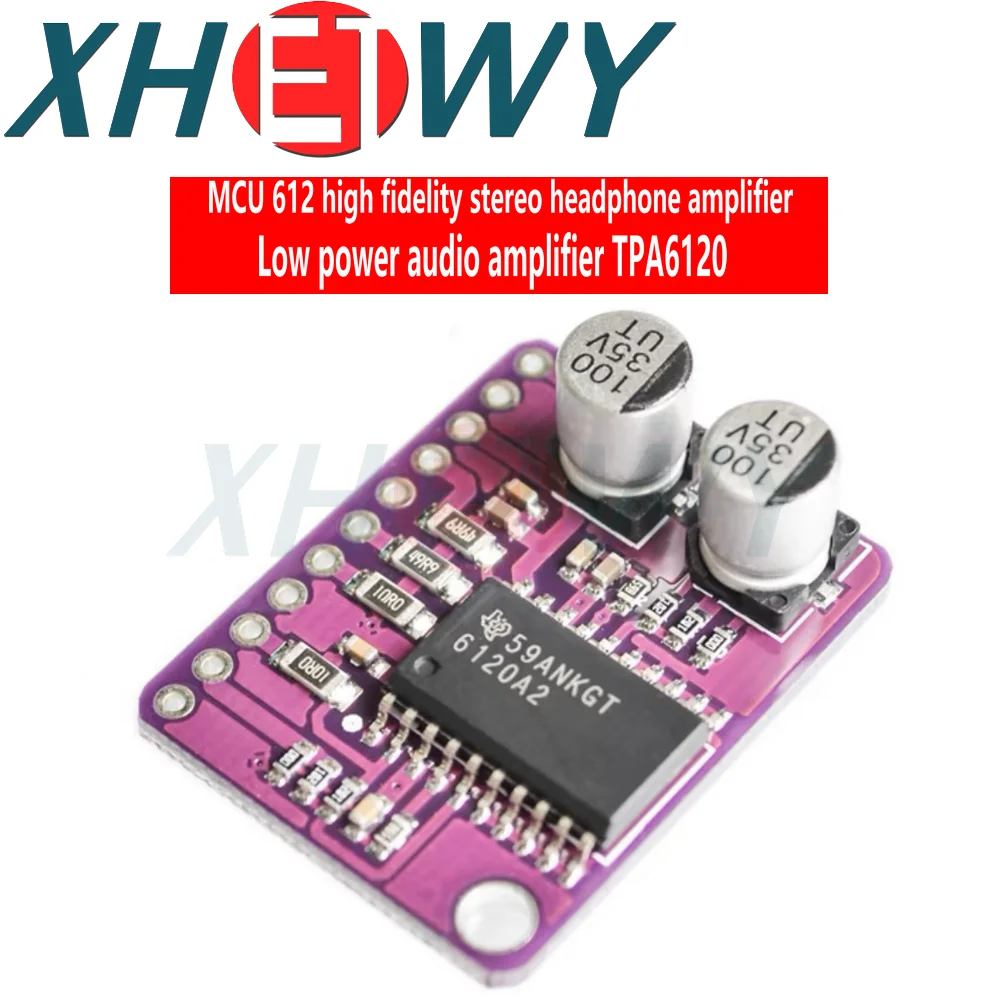 เครื่องขยายเสียงหูฟังสเตอริโอ TPA6120บอร์ดเครื่องขยายเสียงหูฟัง Hi-Fi MCU-612 128dB ชิ้นส่วนอิเล็กทรอนิกส์ที่มีความเที่ยงตรงสูง