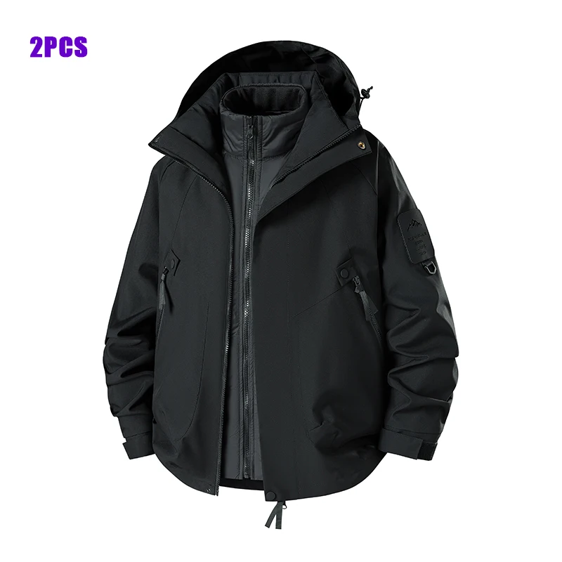 

New Windproof Warm Outdoor Running Hiking Jacket for Teenagers in Winter with A Down Inner Lining and Comfortable Unisex Top