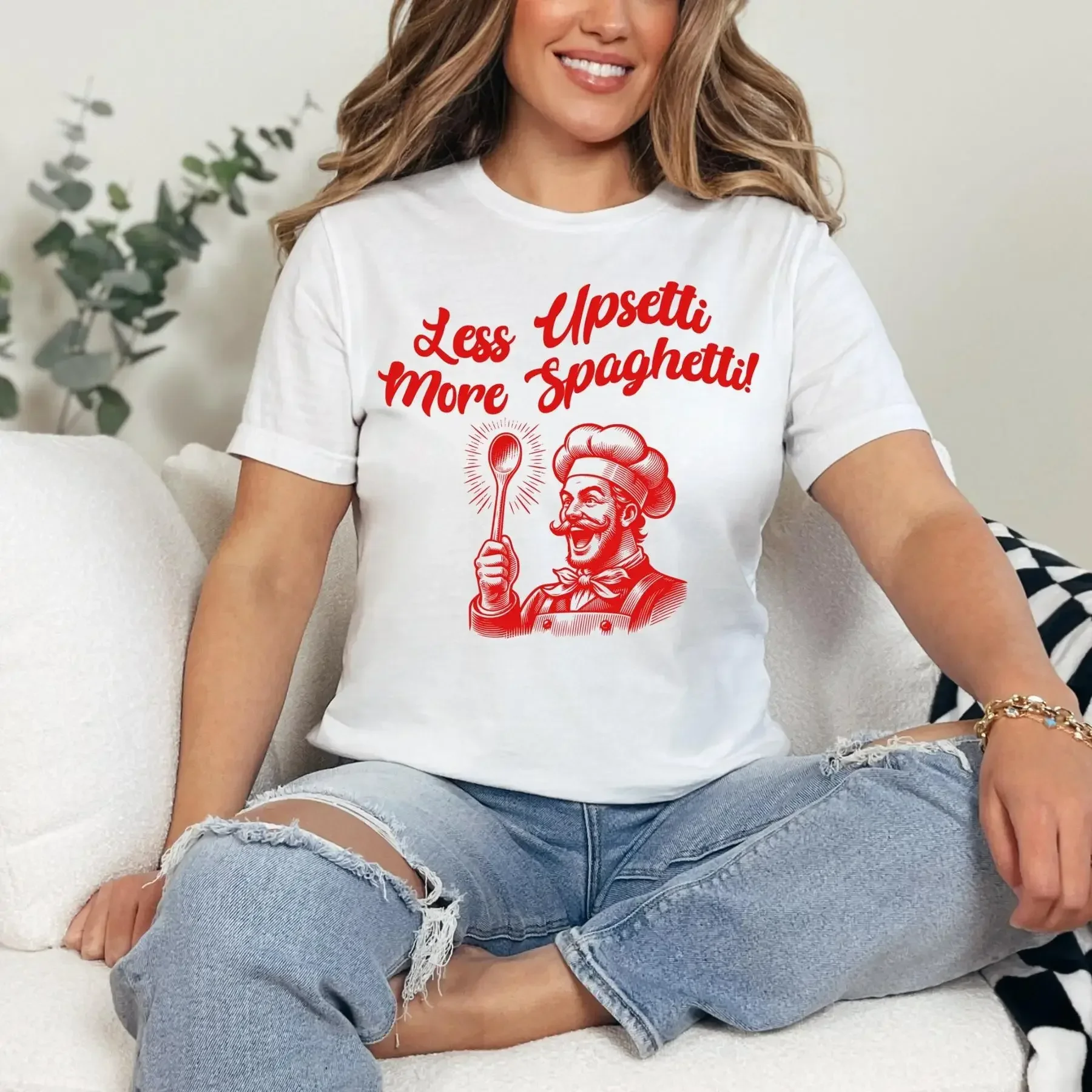 Pasta Lover Italian Food Spaghetti Vintage Theme Softstyle T Shirt for Night and Lovers