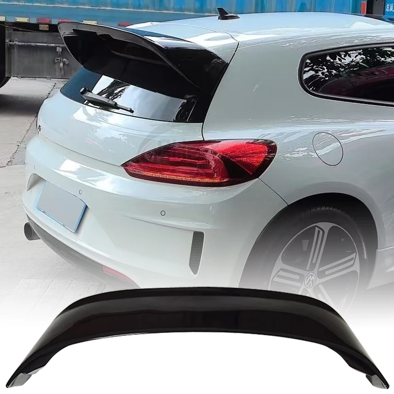 Black Carbon Fiber Roof Spoiler For Volkswagen Scirocco R Regular Standard 2015 2016 2017 Rear Windshield Wing Trunk Accessories