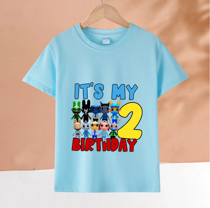 Animal Hospital Summer Short T Shirt Girl Boy T-Shirts Cartoon Anime Toddler Tees Tops Summer Kids Clothes Kid Birthday Gift