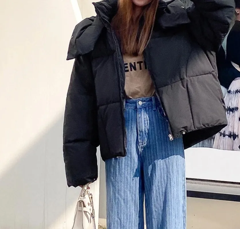Cotton Padded Women's 2025 Autumn and Winter New Short  Loose and Thick Bread Jacket  Cotton Coat Jacket
