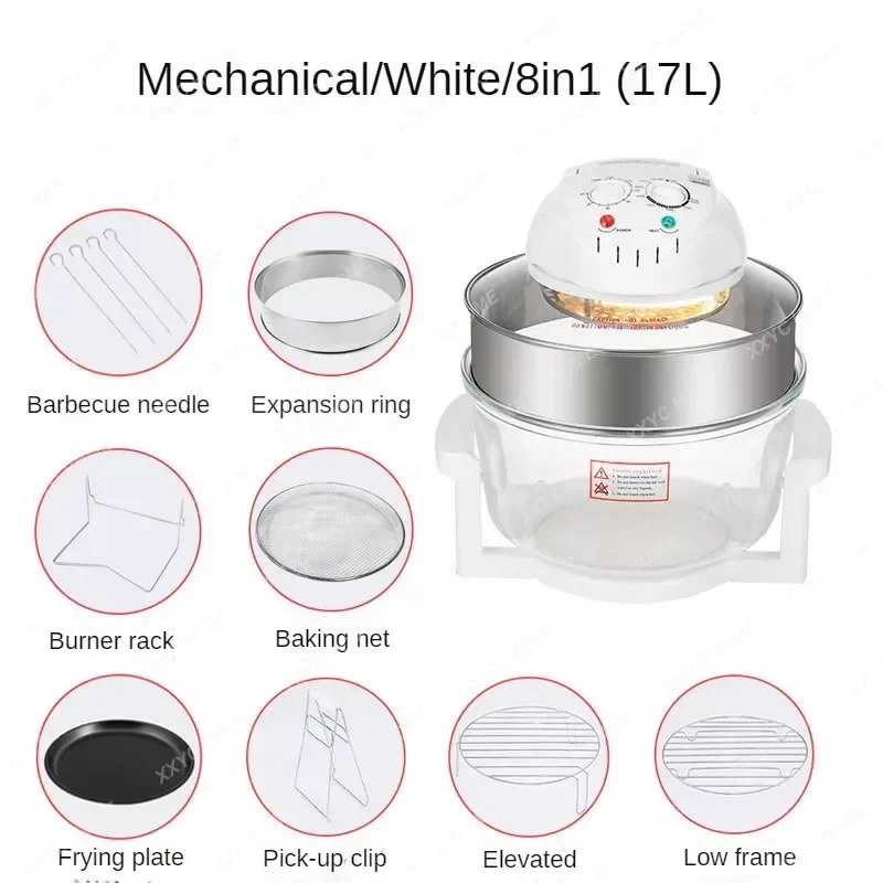 Phace 110V Glass Visual Large Capacity Multifunctional Air   Oven Halogen Oven Electric Oven