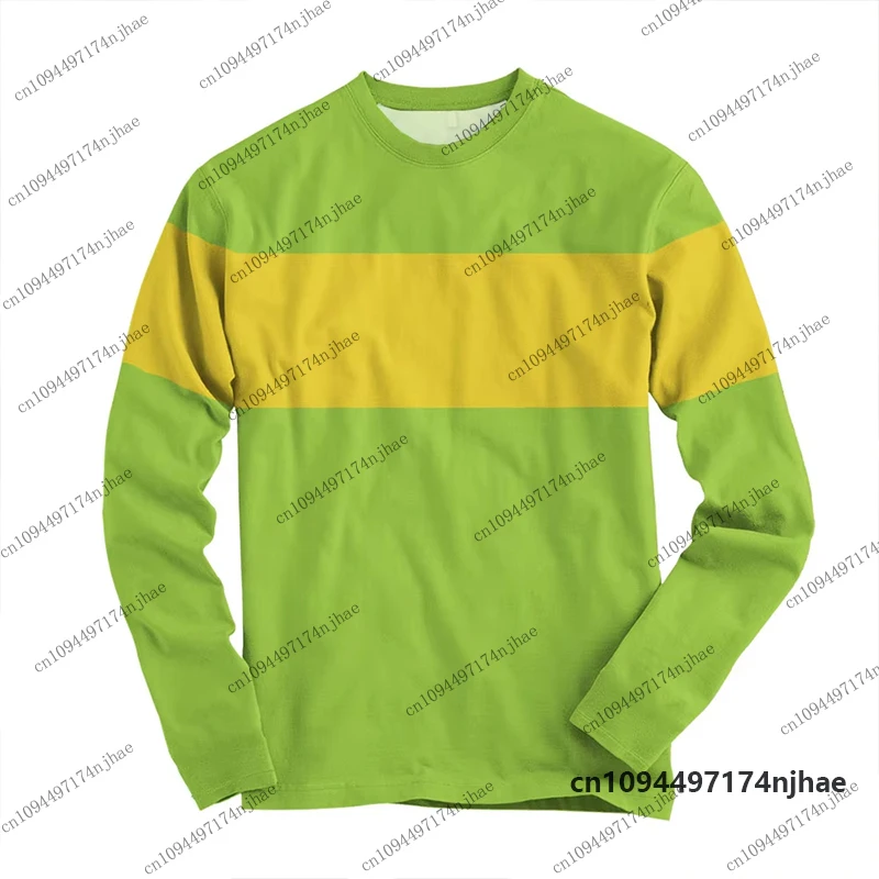 2026 Undertale Deltarune Paar-Langarm-T-Shirt für Damen und Herren, Herbst, Eltern-Kind-Streifen-T-Shirts, Freizeit-Sport-Kinderoberteile – Detail 9