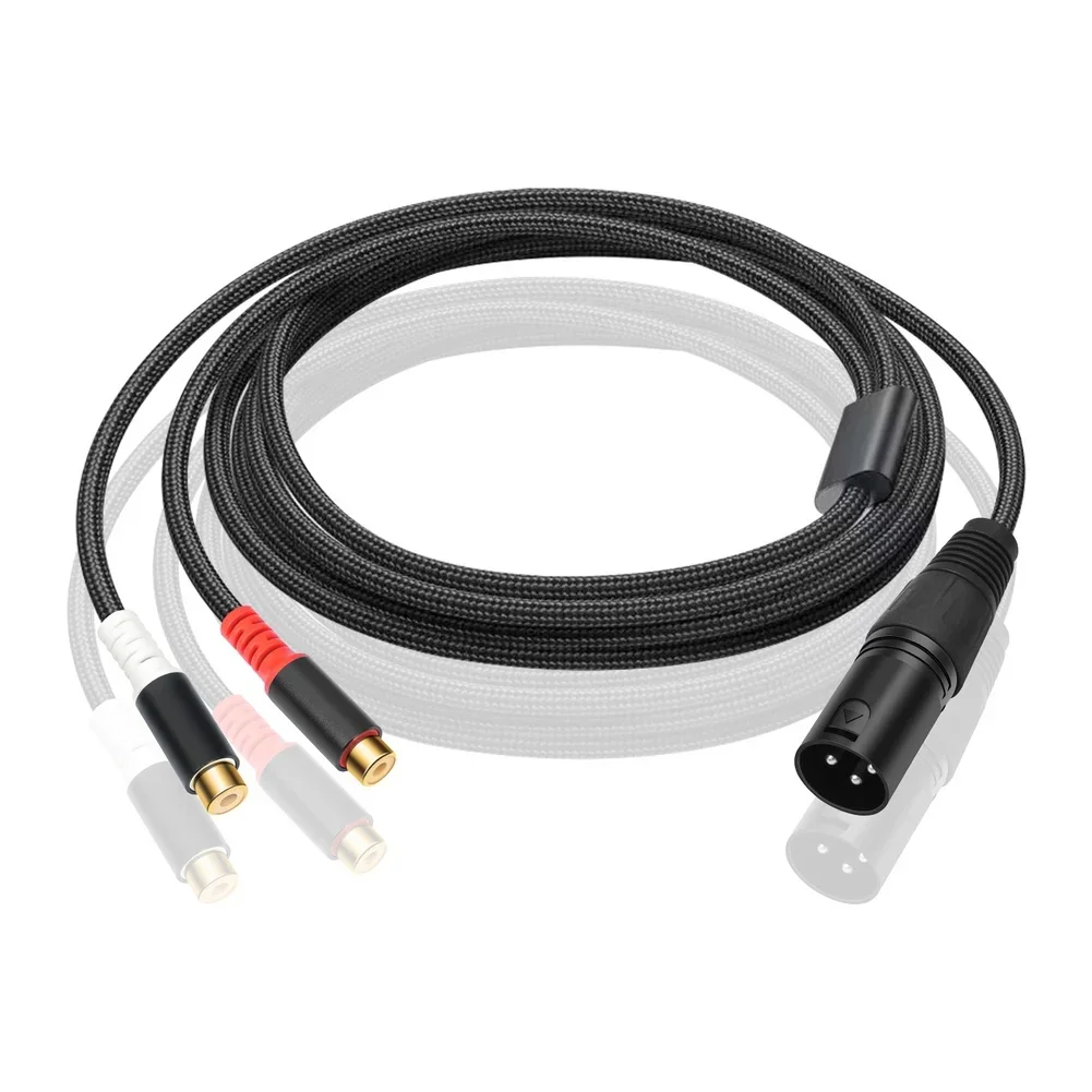 

Кабель-разветвитель XLR (папа) на два RCA (мама) Y-образный, 30 см, с позолоченными контактами, из кислородной меди и прочного цинкового сплава
