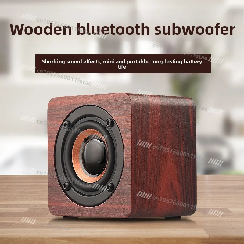 Picture 4: Wooden Mini Wireless Bluetooth Small Speaker, Mobile Phone Gift Creative Small Stereo