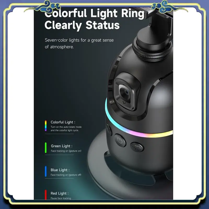 Portable NEW P03 Pro 360 Rotation Gimbal Stabilizer AI Following Face Tracking Desktop Gimbal PTZ For Smartphone Live