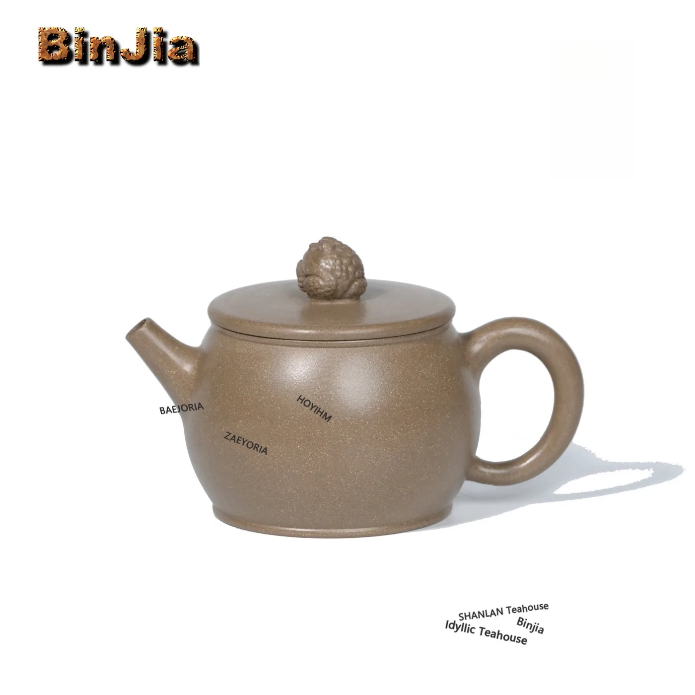 BAEJORIA 240ml Antique Yixing Purple Clay Teapots Handmade Golden Toad Pot Raw Ore Graphite Section Mud Kettle Zisha Tea Set