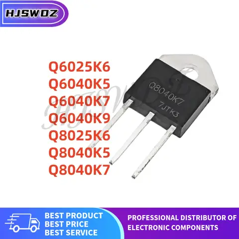 5/pieces Q6040K7 Q6040K5 Q6025K6 Q8040K7 Q8040K5 Q6040K9 Q8025K6 TO-3P Bidirectional thyristor