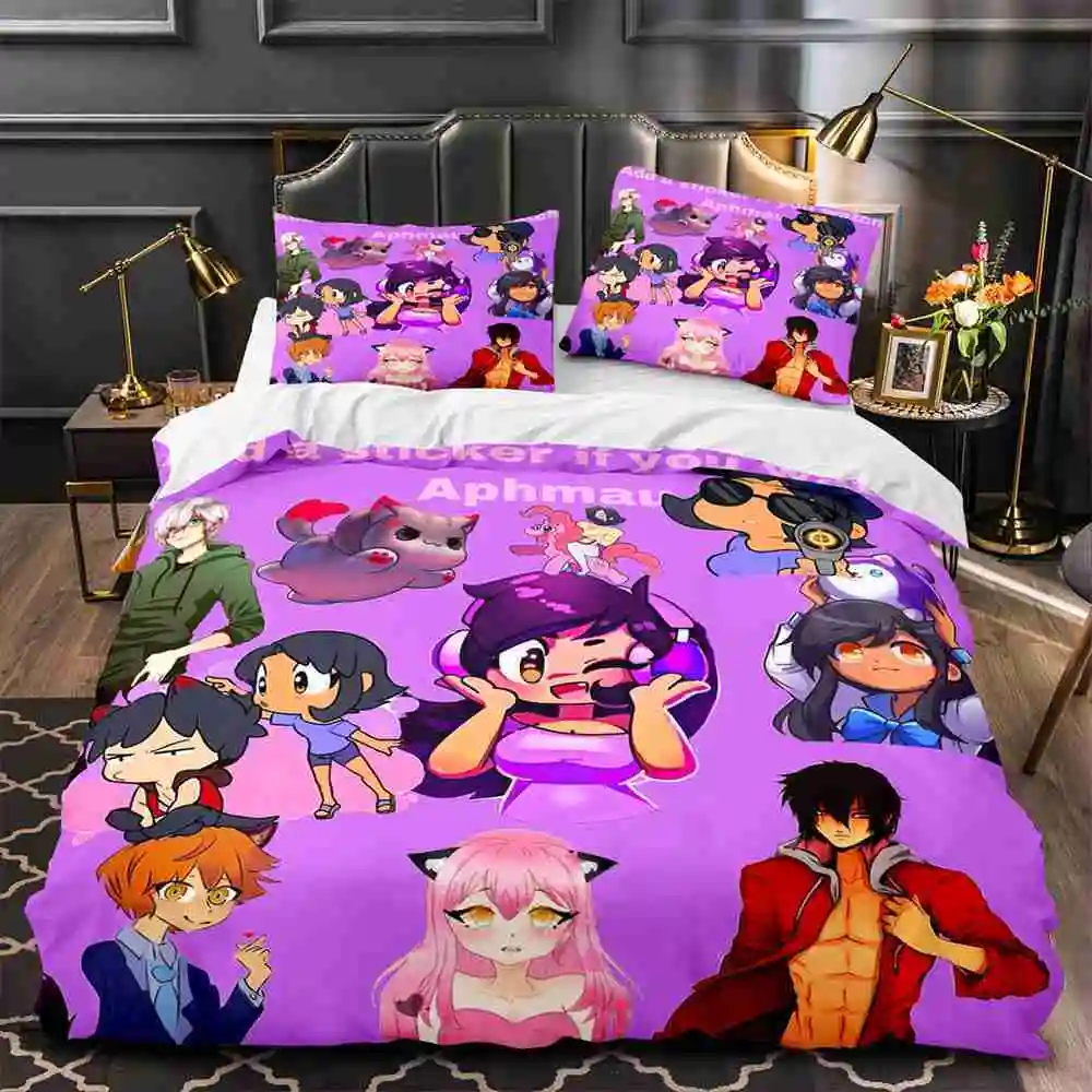 Hot APHMAU Bedding Sets Single Twin Full Queen King Size Game APHMAU Bed Cover Children's Kid Room Decor Gaming Duvet Cover Sets