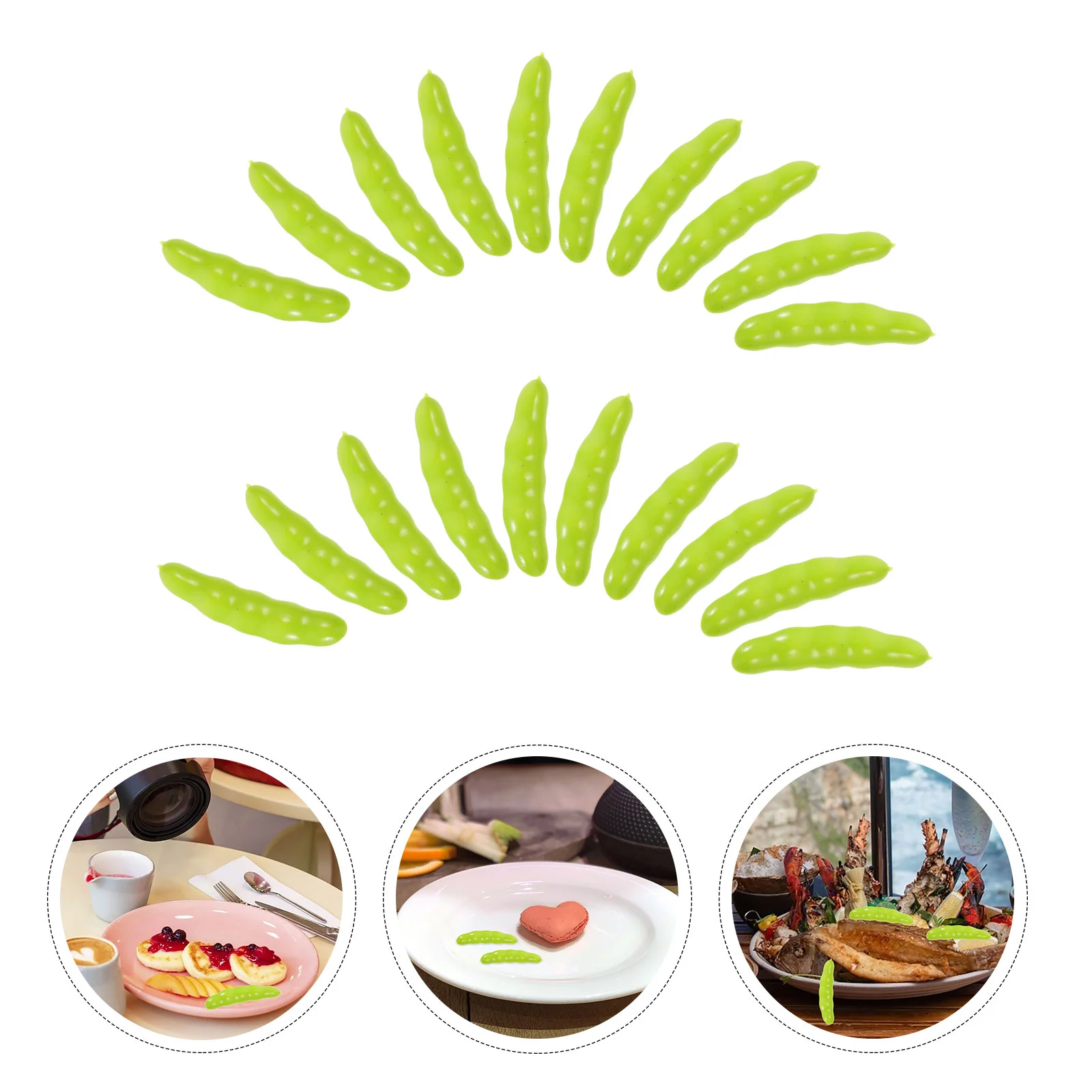 20 Pcs Simulation Bell Pepper Model Vegetable Ornament Vegetables Adzuki Bean Food Simulated Models Plastic Decorative