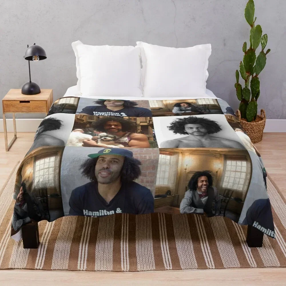 

Daveed Diggs Collage Throw Blanket warm winter Sofa Throw Sofa Quilt Soft Plush Plaid Blankets