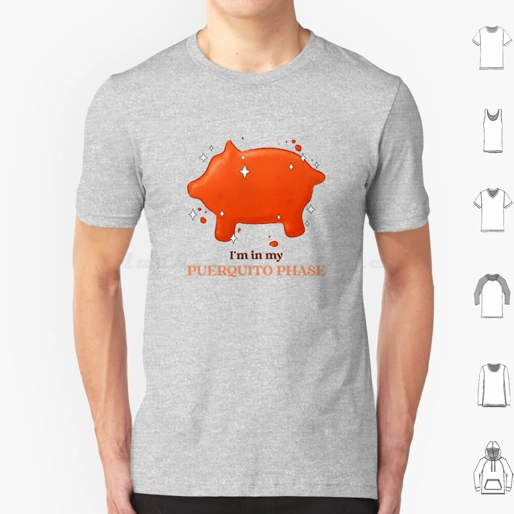 Camiseta I'm In My Puerquito Phase, talla grande, 100% algodón, Pan Dulce, Puerquito, pan dulce mexicano, café, Cafecito, comida, dulces