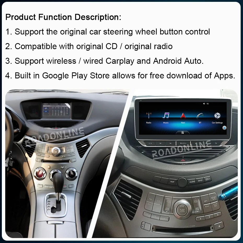 10.25 Inch Android 13 For Subaru Tribeca 2007-2011 8-Core 8+128G GPS Car Multimedia Video Player Stereo Radio Receiver CarPlay