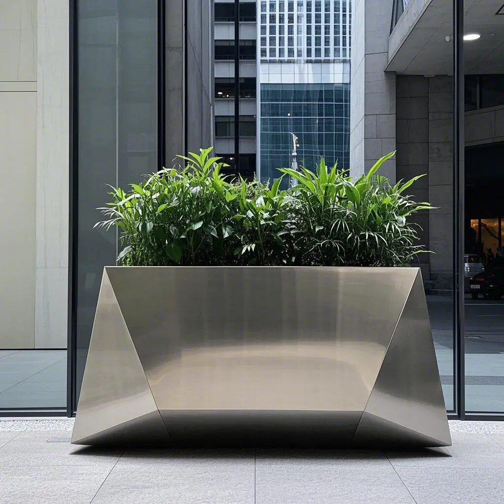 Большой размер, прямоугольный круглый цветочный горшок, прямая продажа с фабрики, металлические цветочные коробки по индивидуальному заказу