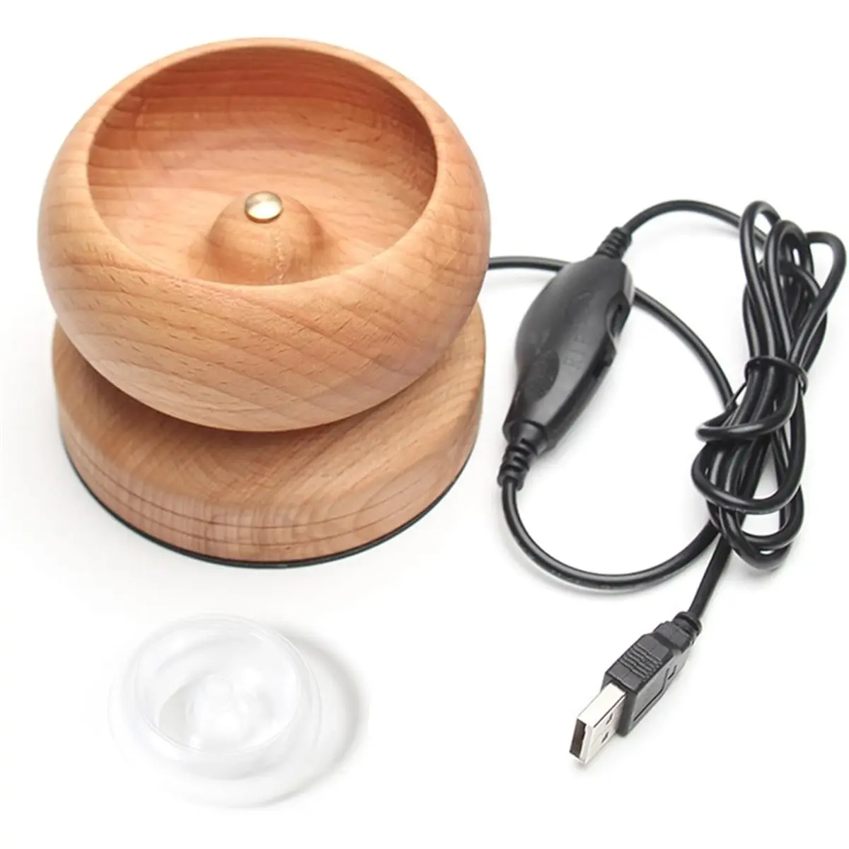 A77K Electric Bead Spinner Wood Speed & Direction Adjustable Bead Maker , Threader & Bowl for DIY Jewelry Making