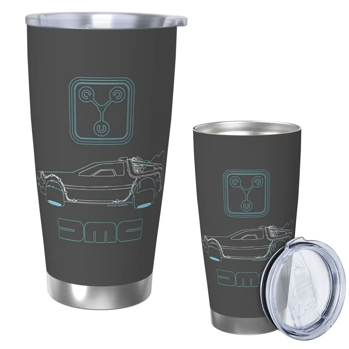 Delorean And Flux Capacitor Back To The Future Stainless Steel Tumbler Vacuum Insulated Mugs Thermal Cold Bottle Straws 20oz