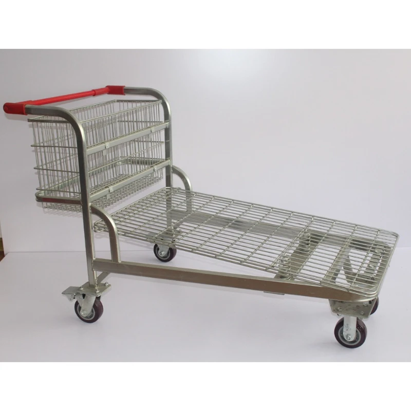 Truck Stainless Steel Heavy Supermarket Trolley Property Large Capacity Sorting Truck