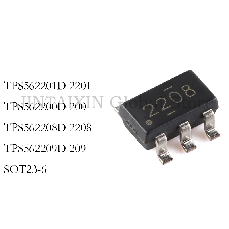 

10 шт., 100% новый TPS562200DDCR 200 TPS562201DDCR 2201 TPS562208DDCR 2208 TPS562209DDCR 209 SOT-23-6, чип питания, новый оригинальный