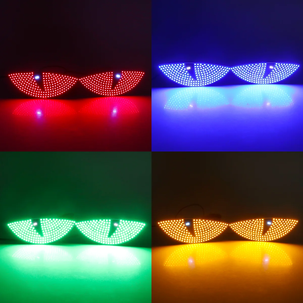 

2Pcs Car LED Devil Eye Decorative Light Rear Warning Light Red Dynamic Demon Eyes Atmosphere Light Auto Decoration Accessories