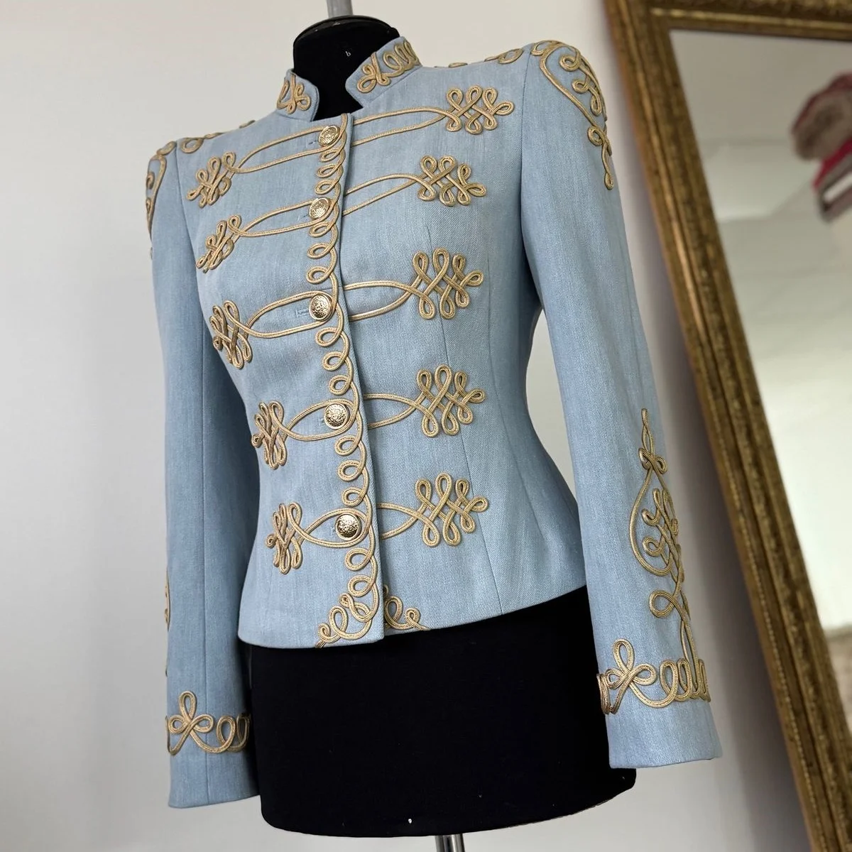 

Women Gothic Steampunk Military Jacket Victorian Royal Noble Officer Guard Uniform Historical Empire Queen Parade Tuxedo Coat