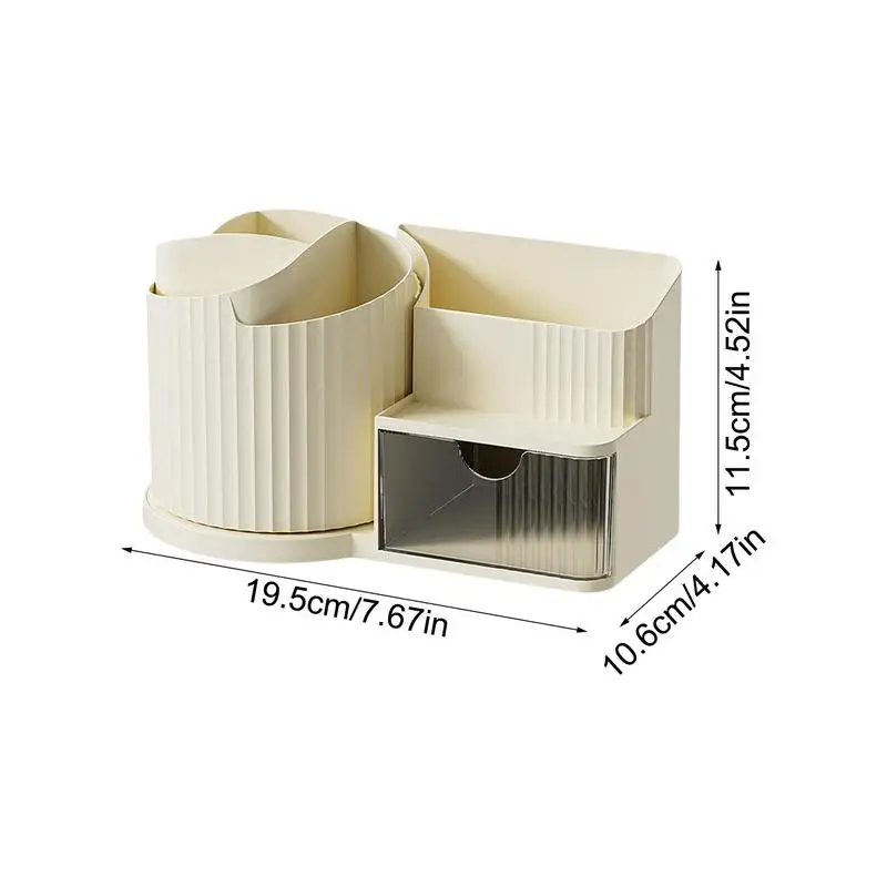 الدورية حامل القلم الرصاص 360 درجة الدورية منظم سطح المكتب درج المرفقة حاوية مقصورة حامل القرطاسية ل