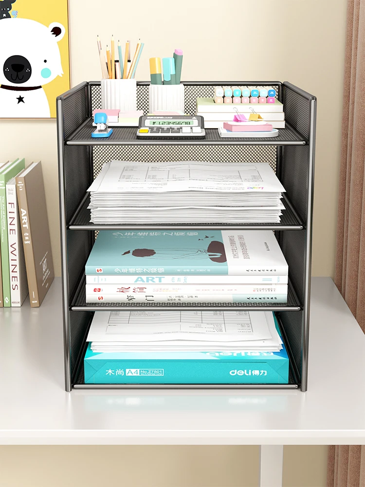 

Office Desktop Document Storage Ra Multi-layer File Organizer Book Stand Document Holder Simptic Sle Fly Organizer