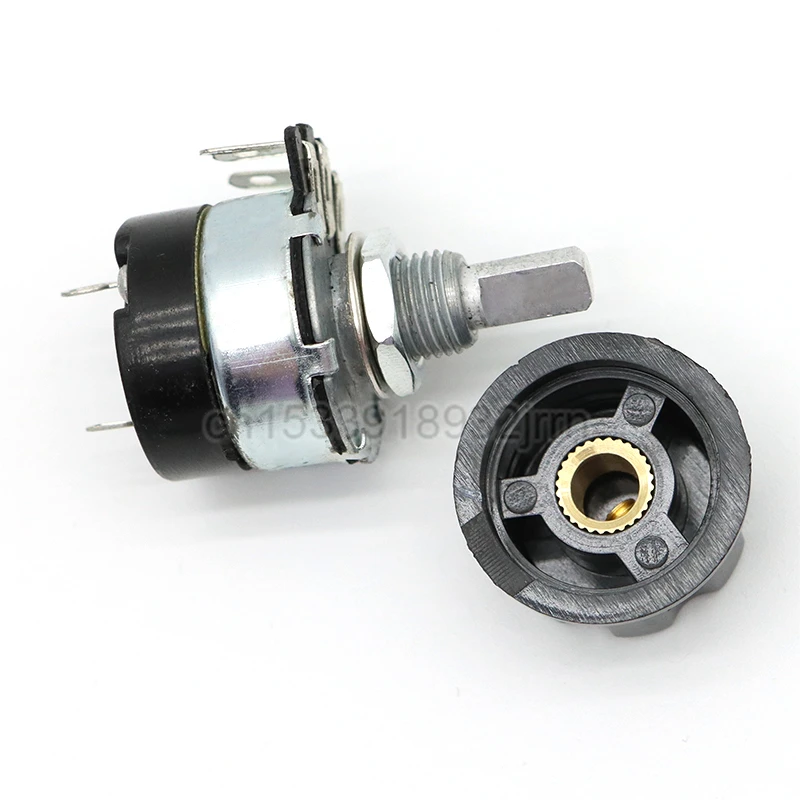 2Pcs WH134-2 Carbon Film Potentiometer With Switch 4K7 10K 22K47K 100K 470K 1M 2W