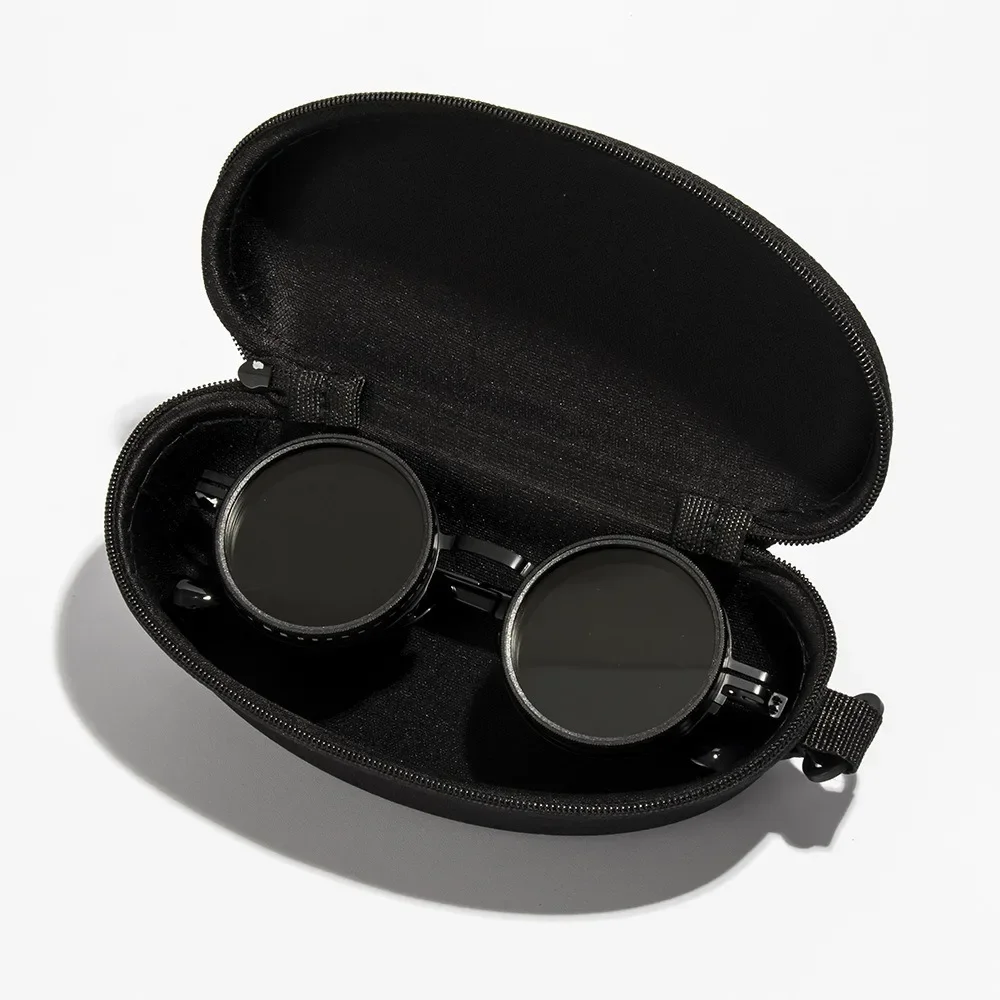 KLASSNUM Neue ND2-400 Einstellbare Dimmbrille 9-stufige UV400 Angeln Sonnenbrille Mit Glasse Fall ND Filter Sonnenbrille Fahren 6
