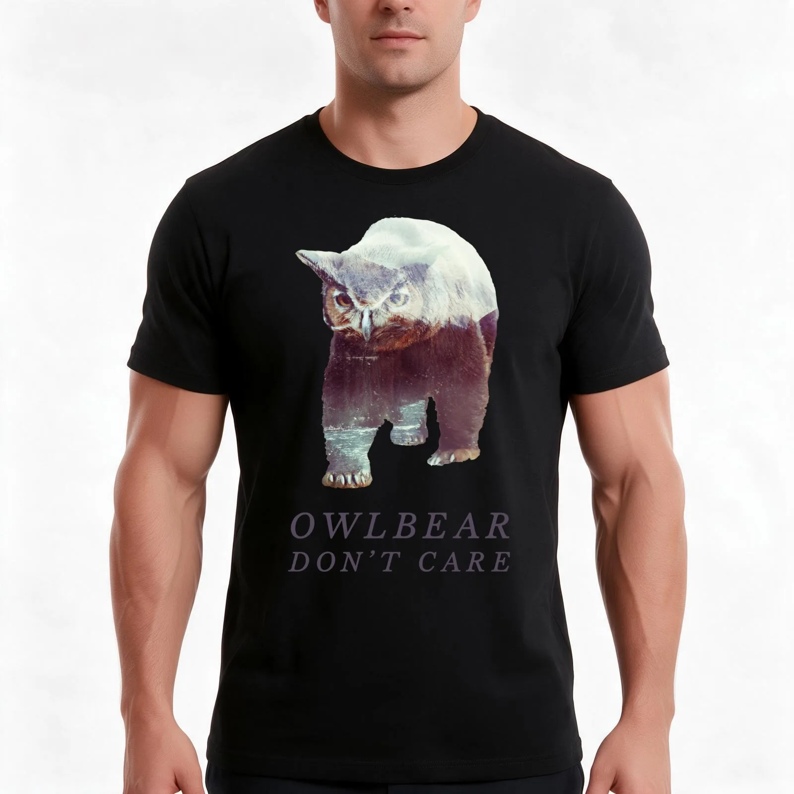 Owlbear Don't Care Men T Shirt t shirt man casual