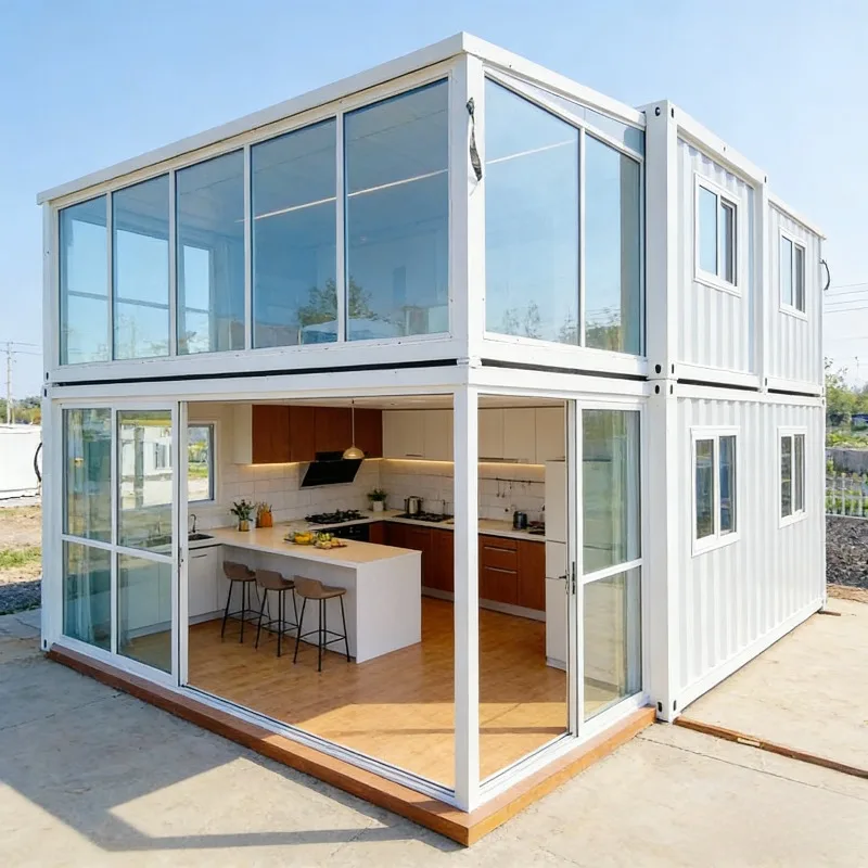 20 40 Feet Low-cost Luxury Prefabricated Houses Folding House  with Customized Color Modular Living Container House