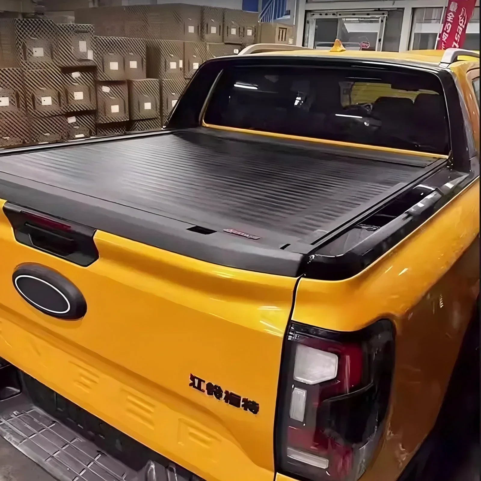 Raptor/F150/Ranger pickup truck cargo box cover manual rolling shutter back  electric rear   modification