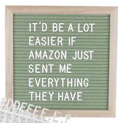 10x10 Inch Letterboard 460 Letters Felt Letter Board Corkboard Home Decor Oak Wood Message Boards Convey Information