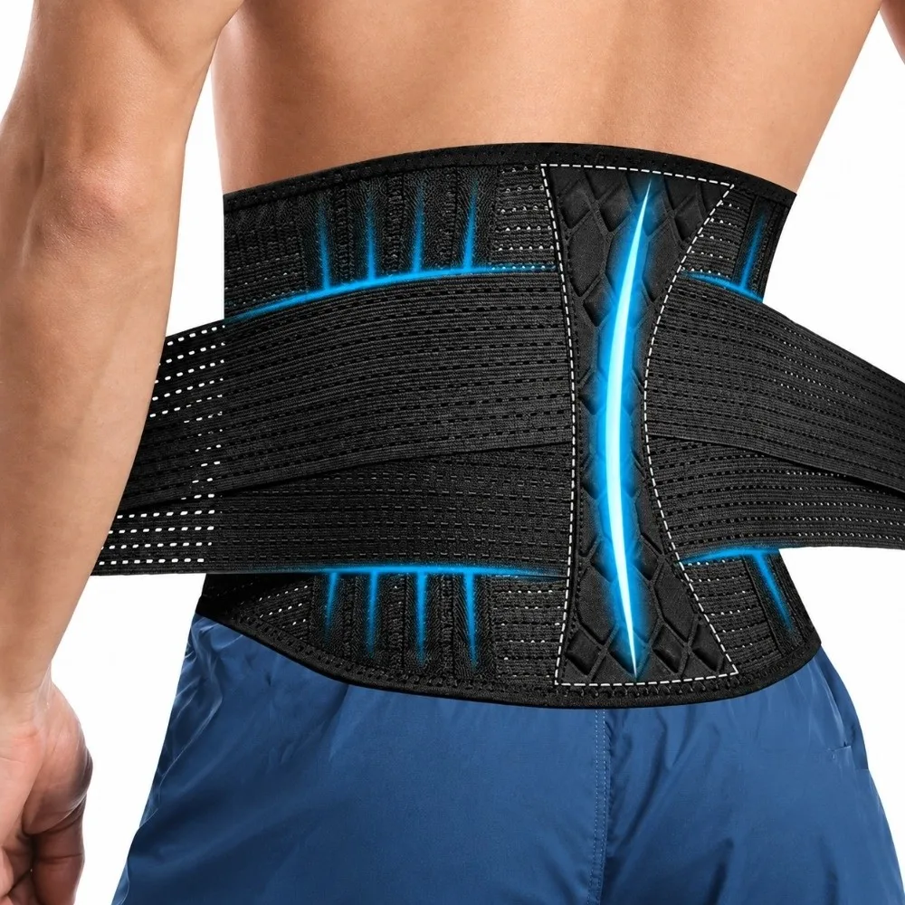 Lightweight Back Brace 8 Reinforced Bone 360 Degree Support Waist Trainer Belt Breathable Adjustable Strap Lumbar Support Belt