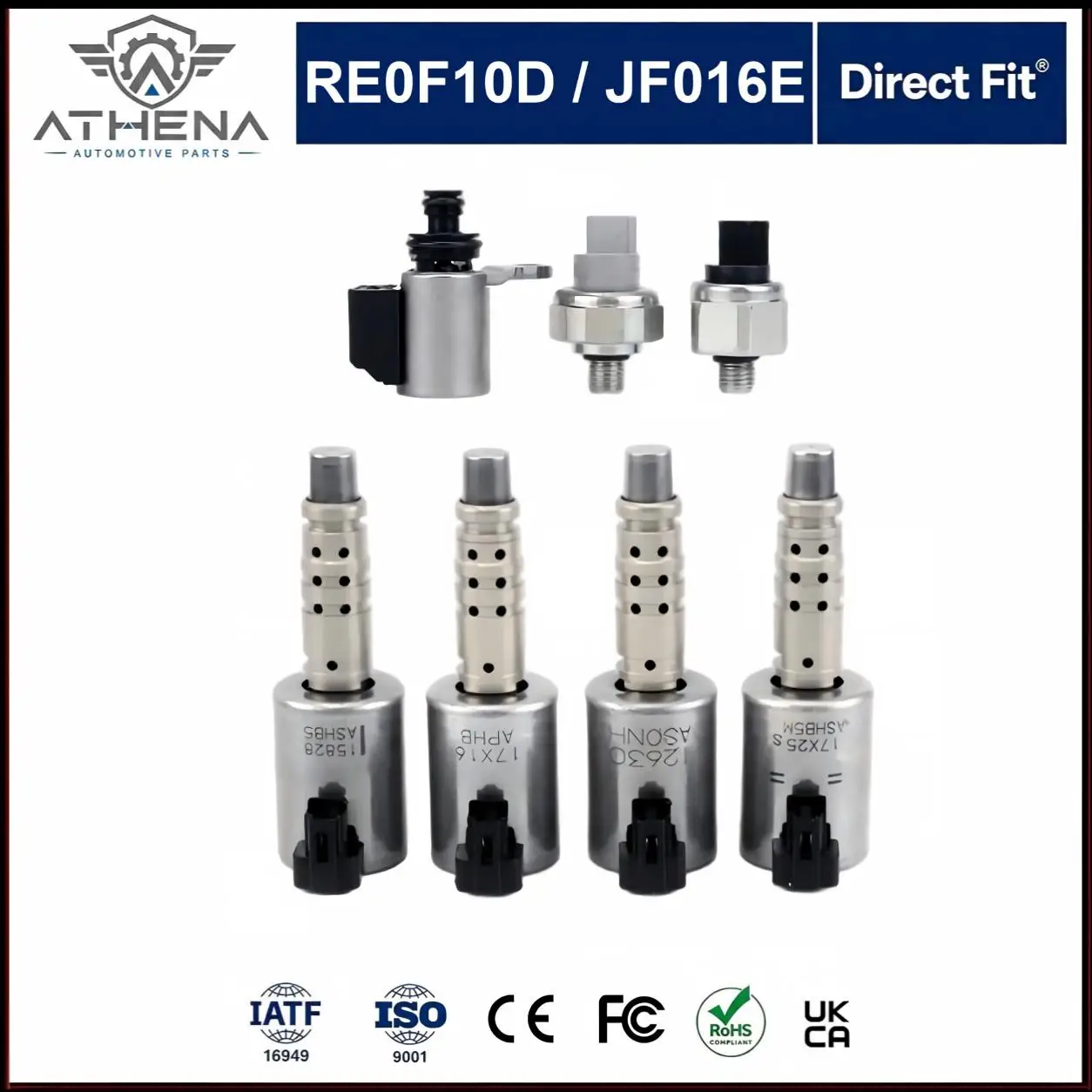 31705-3TX0A RE0F10D RE0F10E JF016E JF017E CVT8 Transmission Solenoid Kit With Pressure Sensor Fit Nissan X-Trail Infiniti JX35