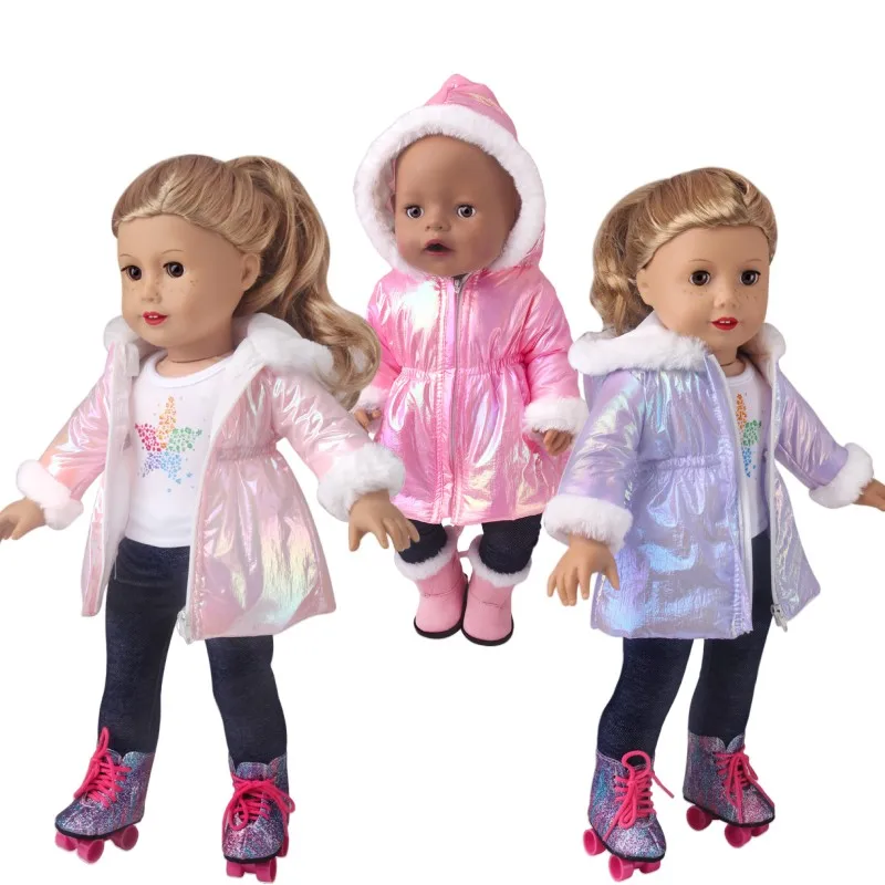 43 cm Doll Clothes Down Jackets Warm Coat for Doll Accessories Fashion  Born Down Jackets Suit 17-18inch Doll Clothes Down Jacke